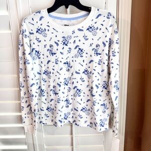 Disney Frozen II Girls Sweatshirt XL 14 16 Anna Elsa Blue White Pullover NWT‎